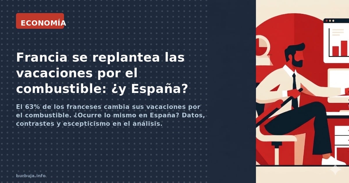 El 63% de los franceses cambia sus vacaciones por el combustible. ¿Ocurre lo mismo en España? Datos, contrastes y escepticism