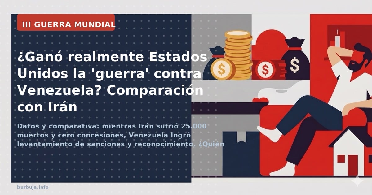 Datos y comparativa: mientras Irán sufrió 25.000 muertos y cero concesiones, Venezuela logró levantamiento de sanciones y rec