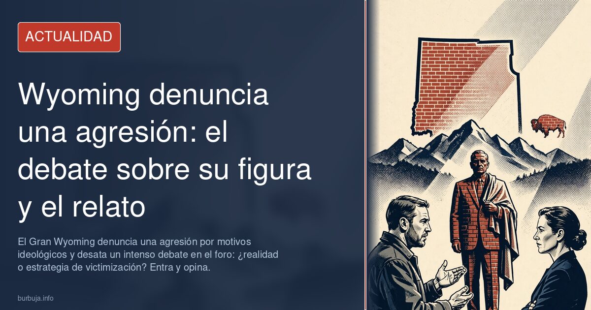 El Gran Wyoming denuncia una agresión por motivos ideológicos y desata un intenso debate en el foro: ¿realidad o estrategia d