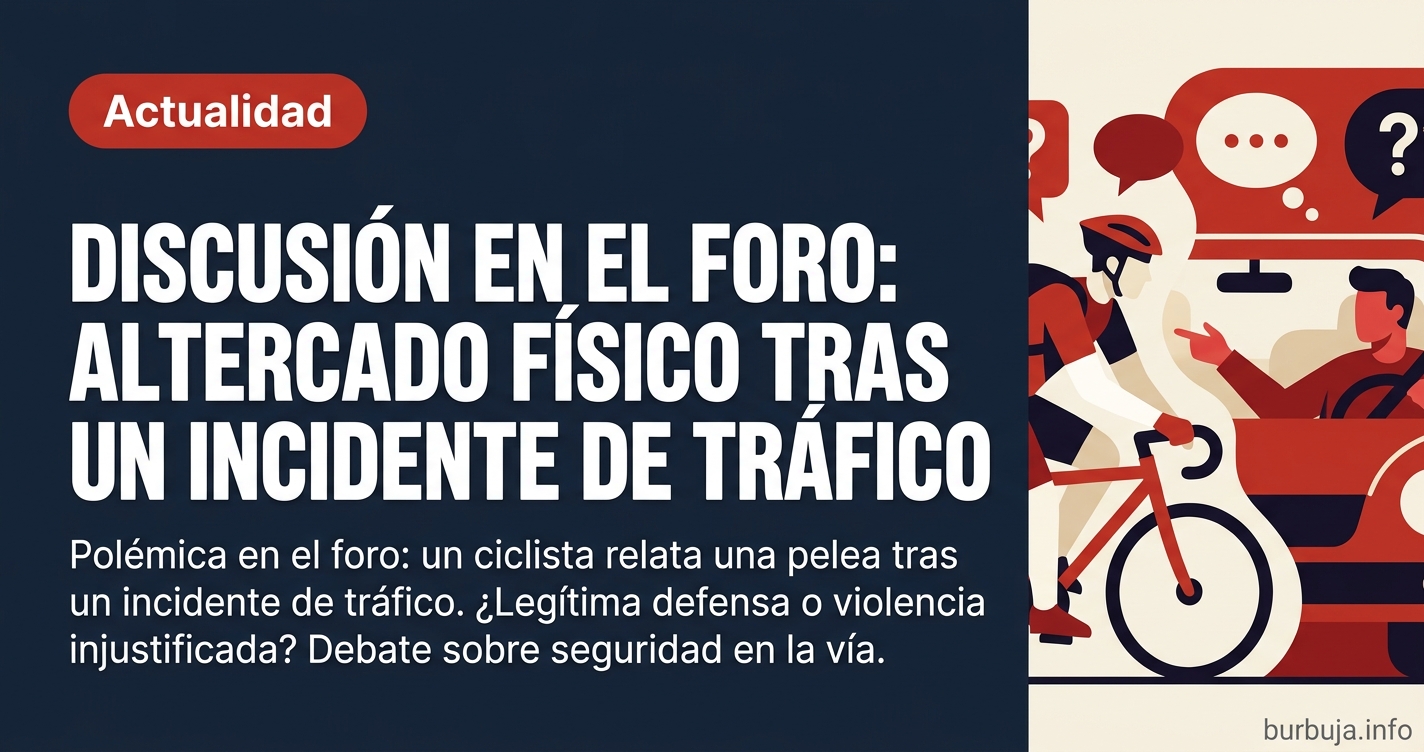 Polémica en el foro: un ciclista relata una pelea tras un incidente de tráfico. ¿Legítima defensa o violencia injustificada? 