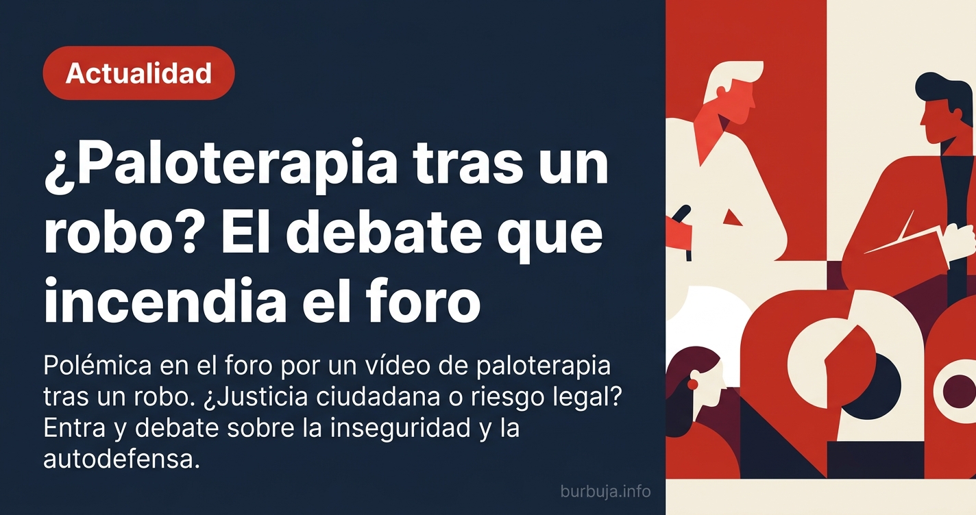 Polémica en el foro por un vídeo de paloterapia tras un robo. ¿Justicia ciudadana o riesgo legal? Entra y debate sobre la ins