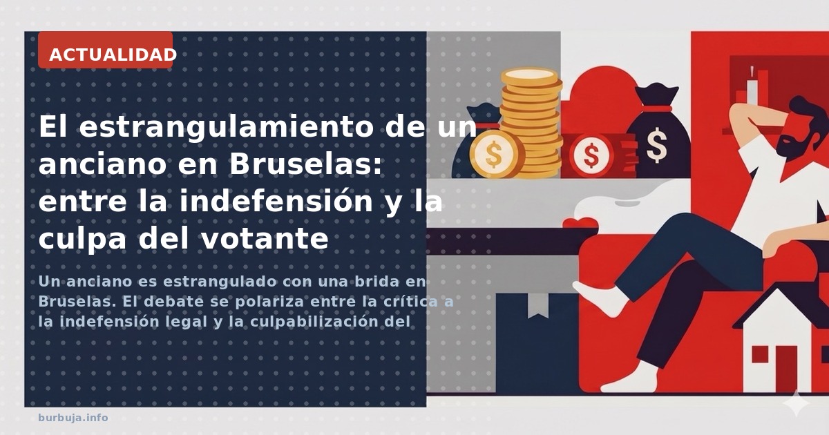 Un anciano es estrangulado con una brida en Bruselas. El debate se polariza entre la crítica a la indefensión legal y la culp