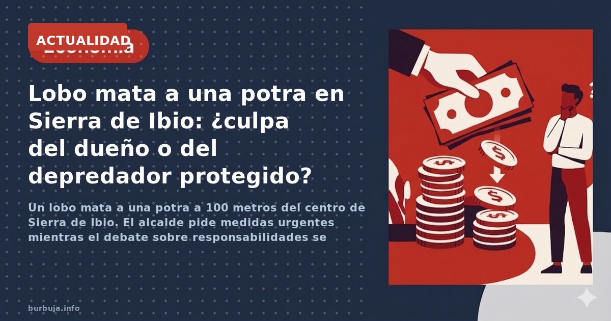 Un lobo mata a una potra a 100 metros del centro de Sierra de Ibio. El alcalde pide medidas urgentes mientras el debate sobre