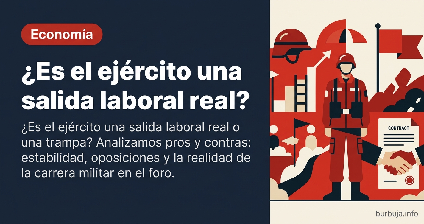 ¿Es el ejército una salida laboral real o una trampa? Analizamos pros y contras: estabilidad, oposiciones y la realidad de la