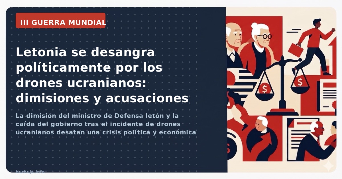 La dimisión del ministro de Defensa letón y la caída del gobierno tras el incidente de drones ucranianos desatan una crisis p
