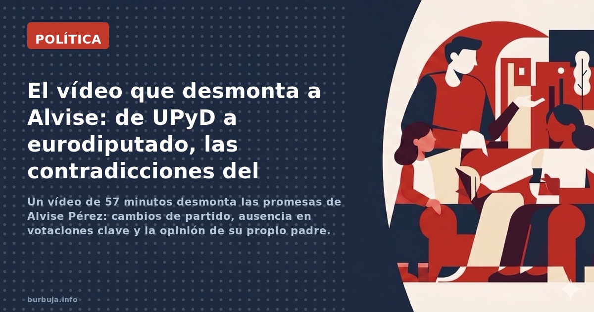 Un vídeo de 57 minutos desmonta las promesas de Alvise Pérez: cambios de partido, ausencia en votaciones clave y la opinión d