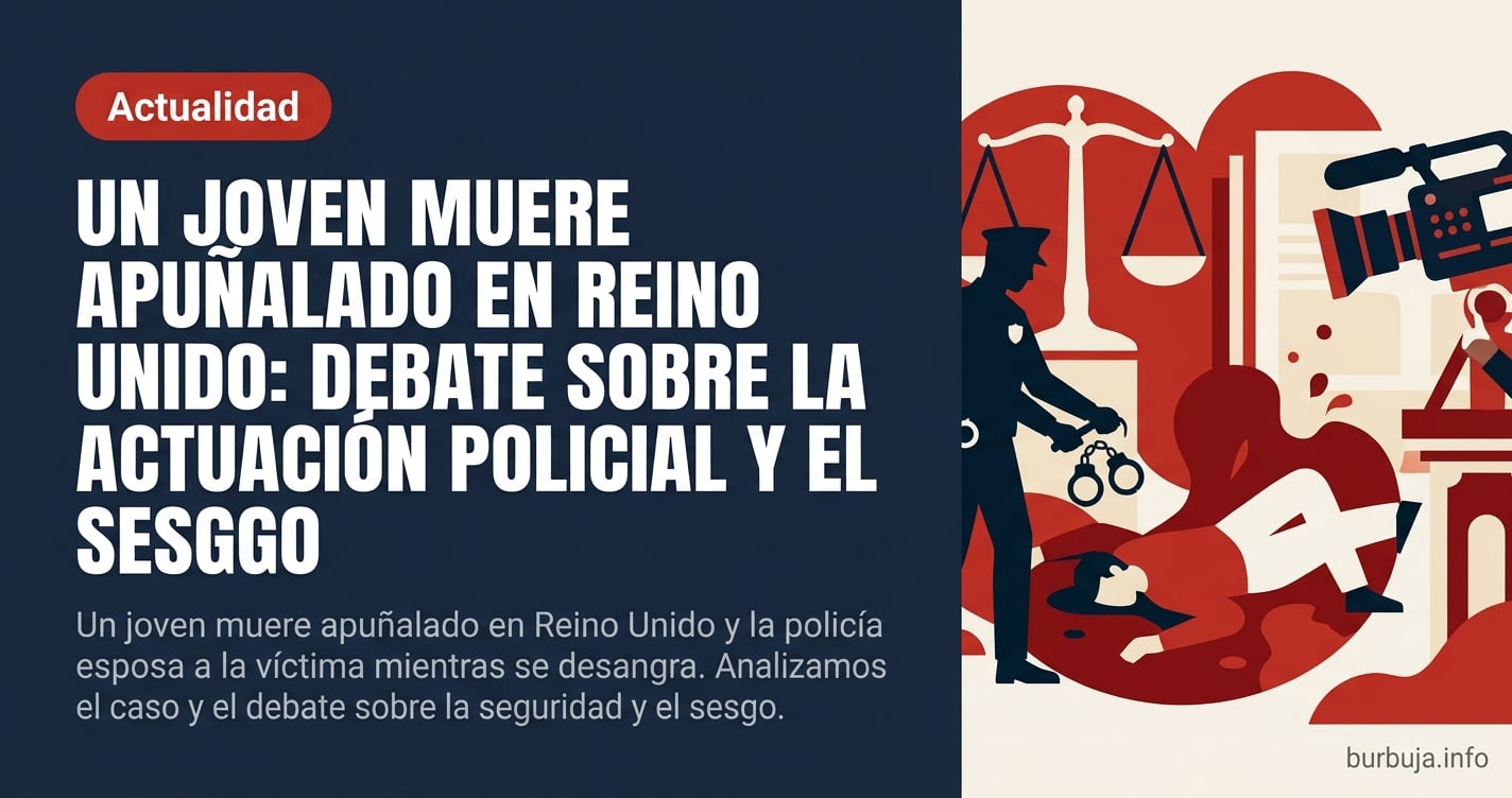 Un joven muere apuñalado en Reino Unido y la policía esposa a la víctima mientras se desangra. Analizamos el caso y el debate
