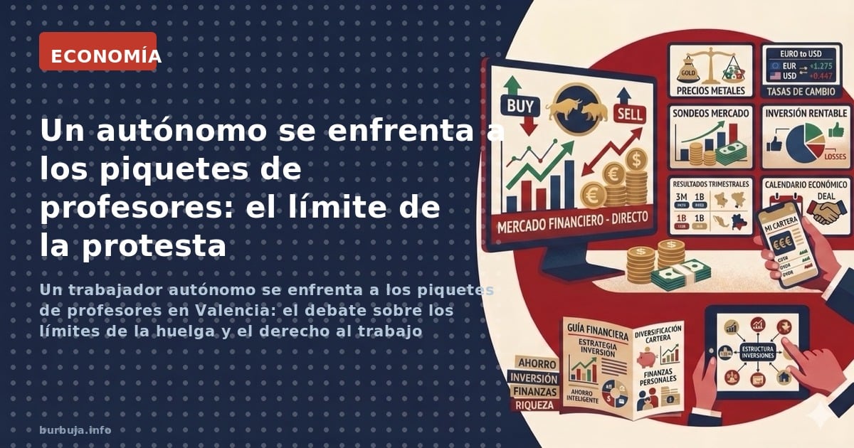 Un trabajador autónomo se enfrenta a los piquetes de profesores en Valencia: el debate sobre los límites de la huelga y el de