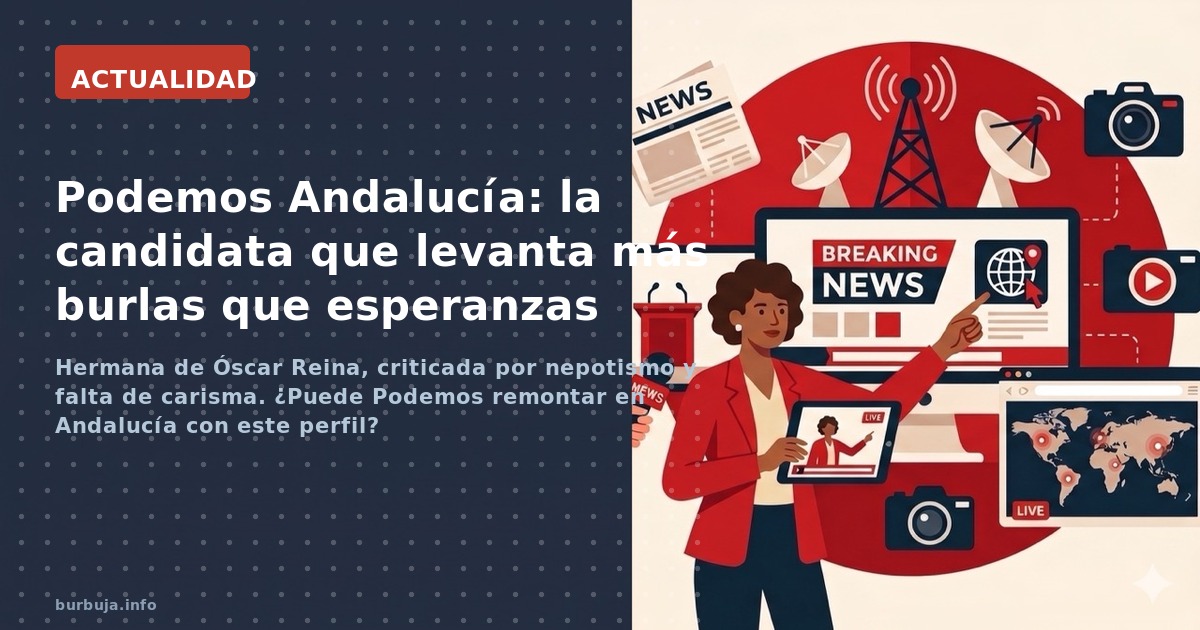 Hermana de Óscar Reina, criticada por nepotismo y falta de carisma. ¿Puede Podemos remontar en Andalucía con este perfil?