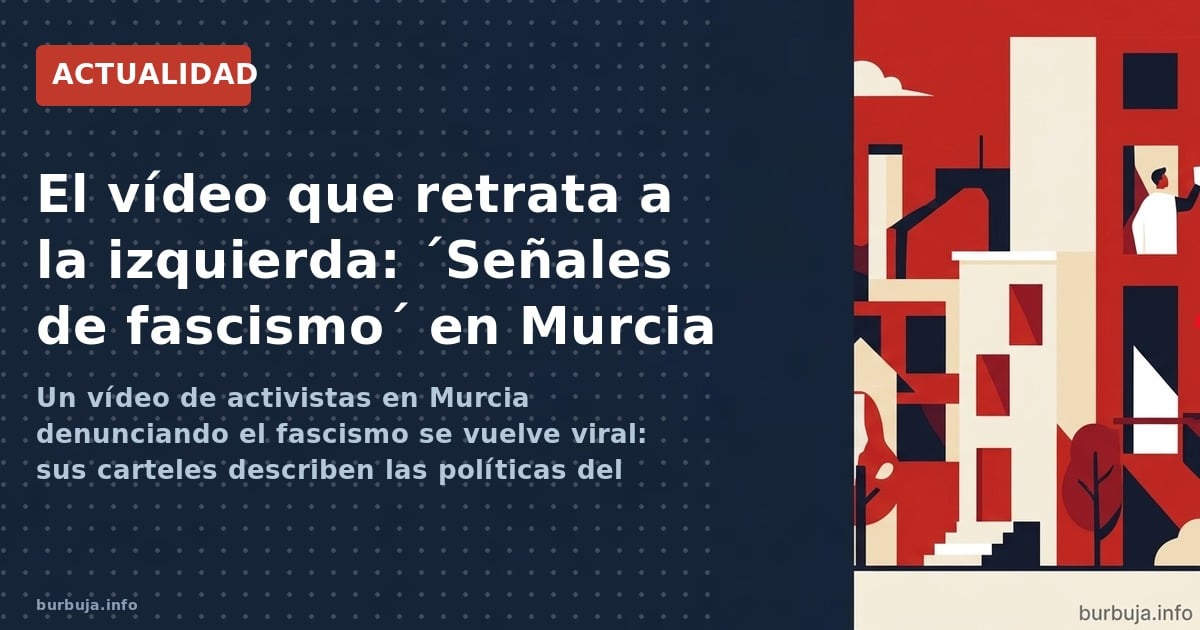 Un vídeo de activistas en Murcia denunciando el fascismo se vuelve viral: sus carteles describen las políticas del Gobierno d