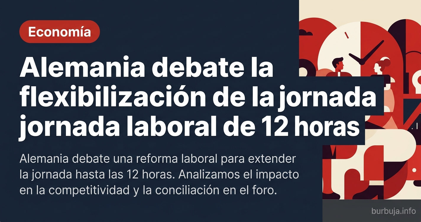Alemania debate una reforma laboral para extender la jornada hasta las 12 horas. Analizamos el impacto en la competitividad y