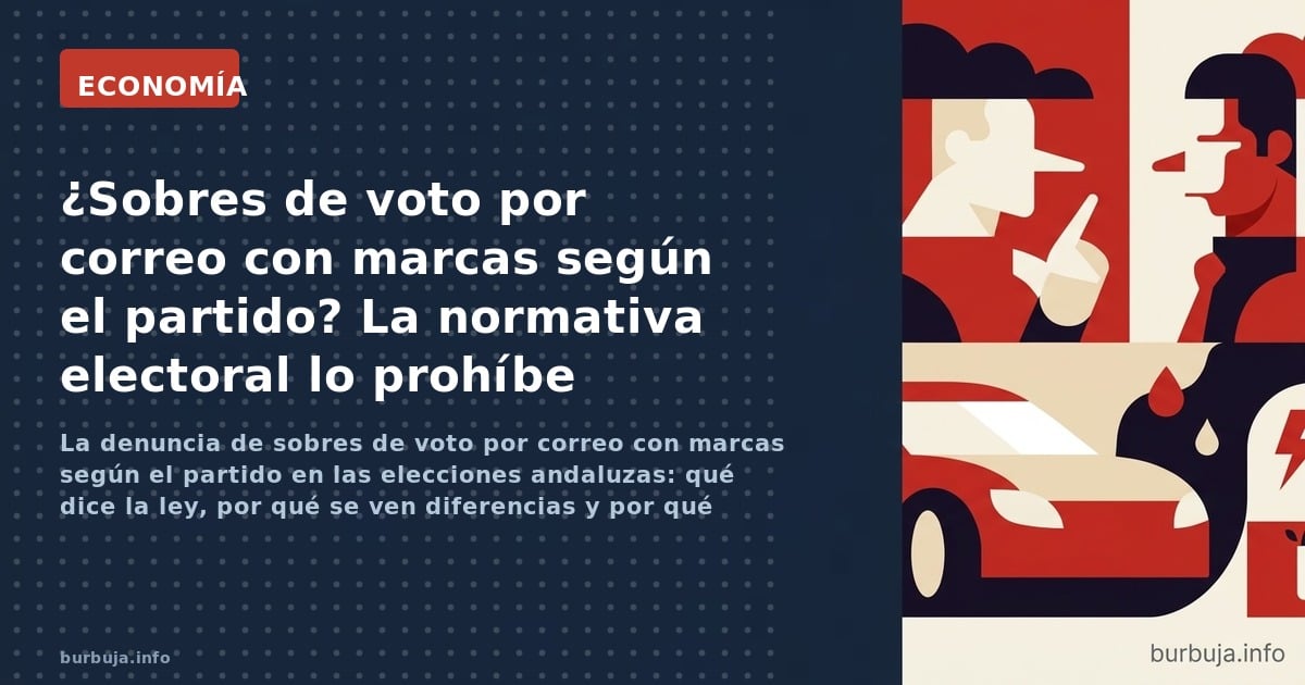 La denuncia de sobres de voto por correo con marcas según el partido en las elecciones andaluzas: qué dice la ley, por qué se