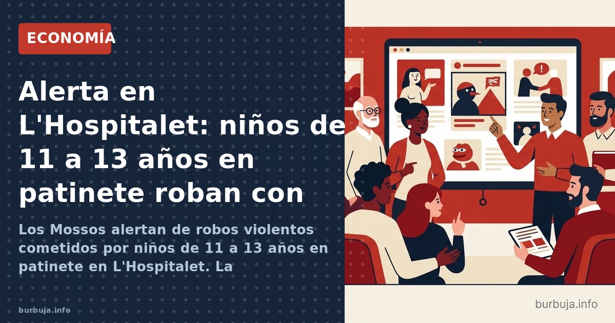 Los Mossos alertan de robos violentos cometidos por niños de 11 a 13 años en patinete en L'Hospitalet. La inimputabilidad y l