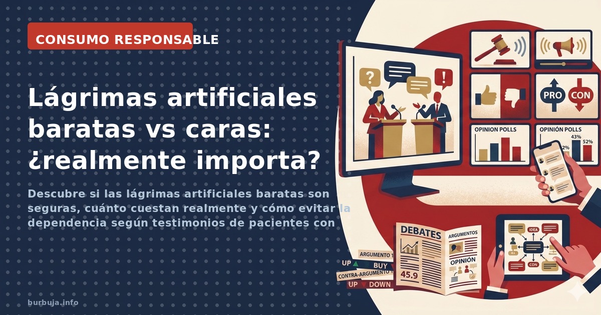 Descubre si las lágrimas artificiales baratas son seguras, cuánto cuestan realmente y cómo evitar la dependencia según testim