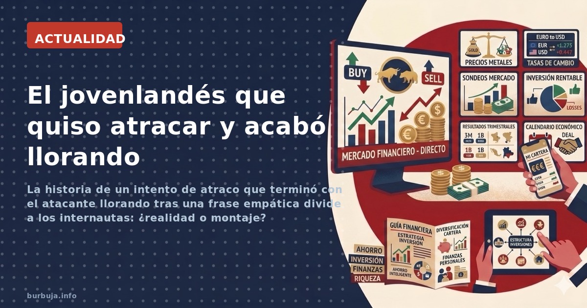 La historia de un intento de atraco que terminó con el atacante llorando tras una frase empática divide a los internautas: ¿r