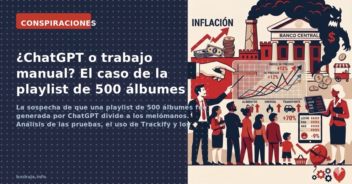La sospecha de que una playlist de 500 álbumes fue generada por ChatGPT divide a los melómanos. Análisis de las pruebas, el u