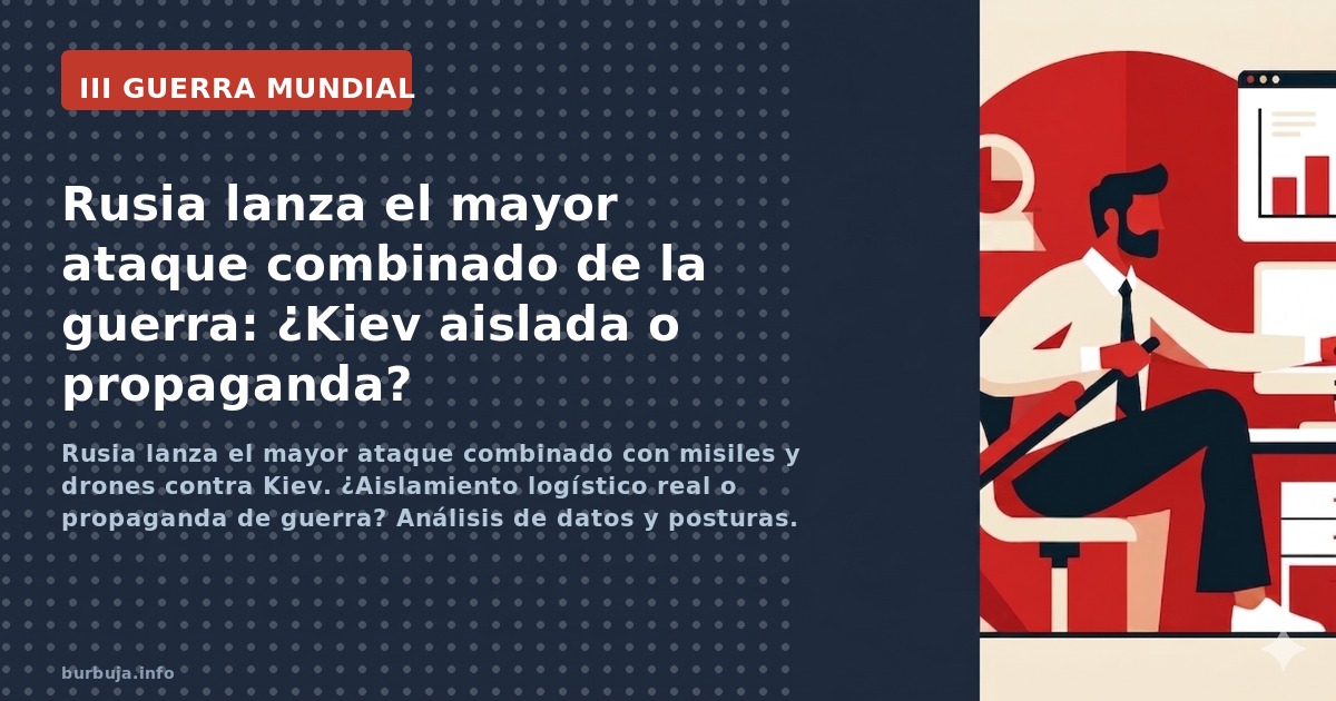 Rusia lanza el mayor ataque combinado con misiles y drones contra Kiev. ¿Aislamiento logístico real o propaganda de guerra? A