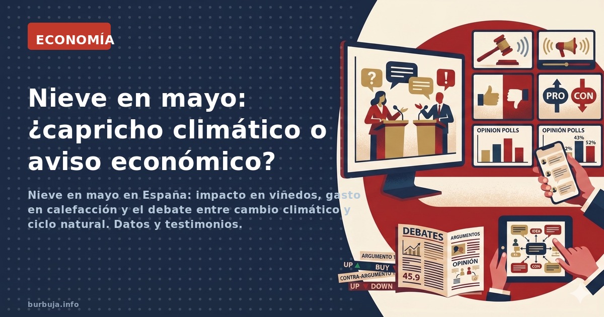 Nieve en mayo en España: impacto en viñedos, gasto en calefacción y el debate entre cambio climático y ciclo natural. Datos y