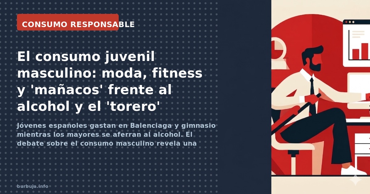 Jóvenes españoles gastan en Balenciaga y gimnasio mientras los mayores se aferran al alcohol. El debate sobre el consumo masc