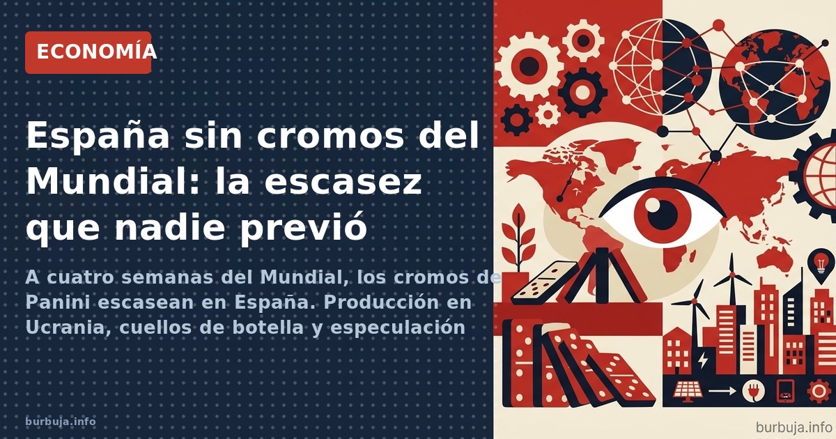 A cuatro semanas del Mundial, los cromos de Panini escasean en España. Producción en Ucrania, cuellos de botella y especulaci