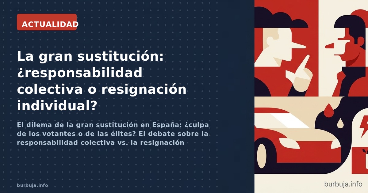 El dilema de la gran sustitución en España: ¿culpa de los votantes o de las élites? El debate sobre la responsabilidad colect
