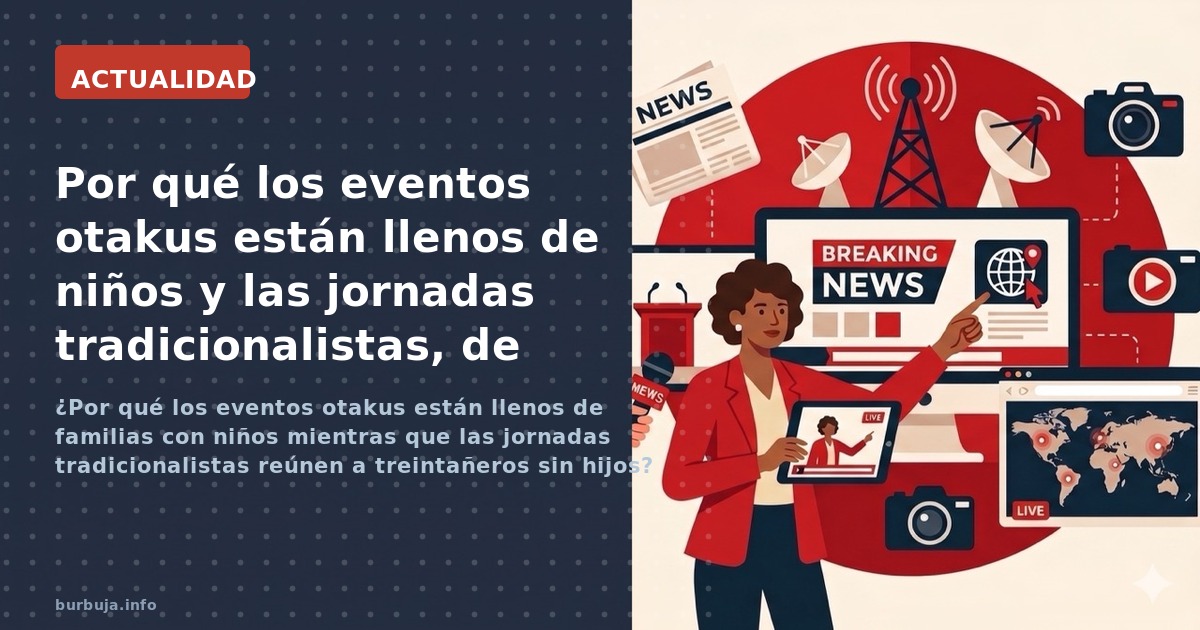 ¿Por qué los eventos otakus están llenos de familias con niños mientras que las jornadas tradicionalistas reúnen a treintañer
