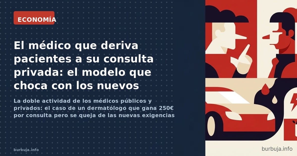 La doble actividad de los médicos públicos y privados: el caso de un dermatólogo que gana 250€ por consulta pero se queja de 