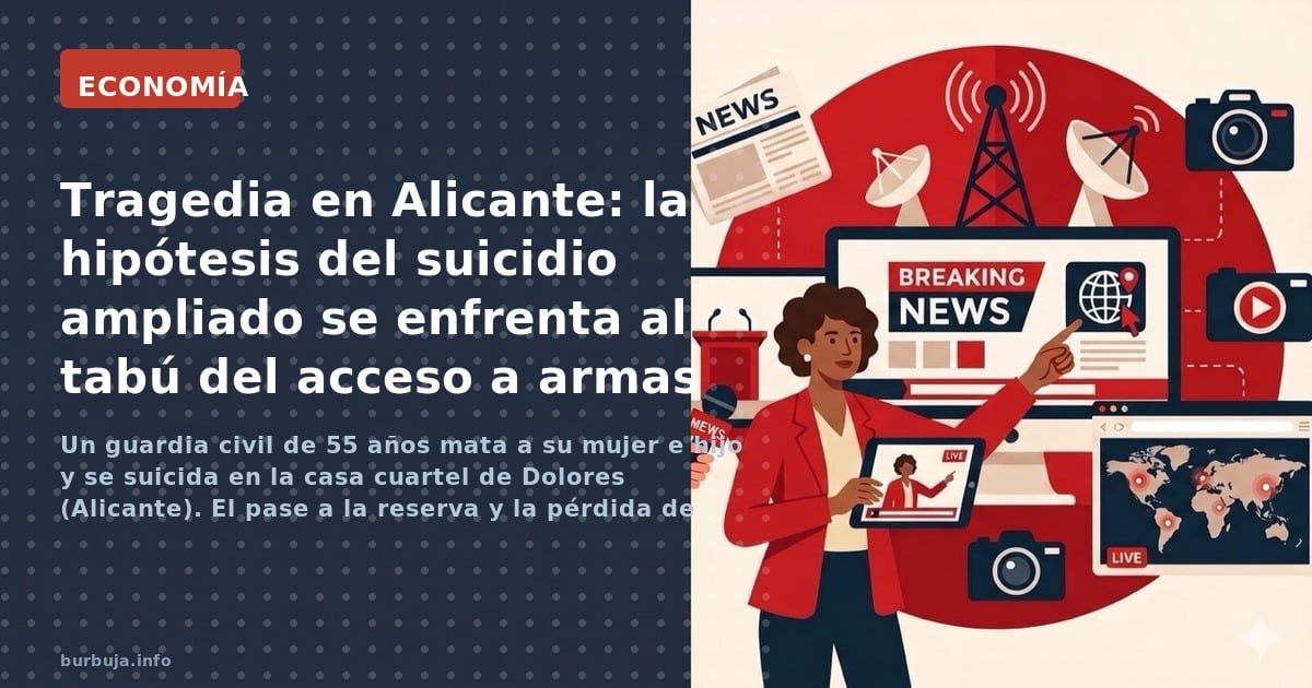 Un guardia civil de 55 años mata a su mujer e hijo y se suicida en la casa cuartel de Dolores (Alicante). El pase a la reserv