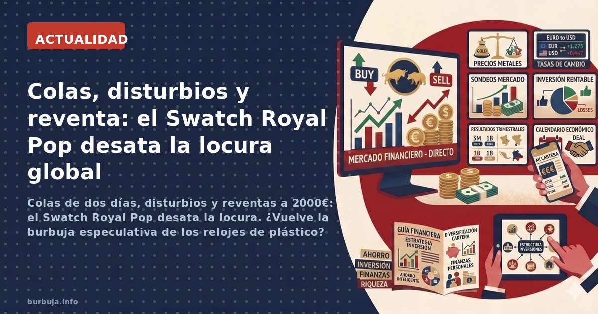 Colas de dos días, disturbios y reventas a 2000€: el Swatch Royal Pop desata la locura. ¿Vuelve la burbuja especulativa de lo