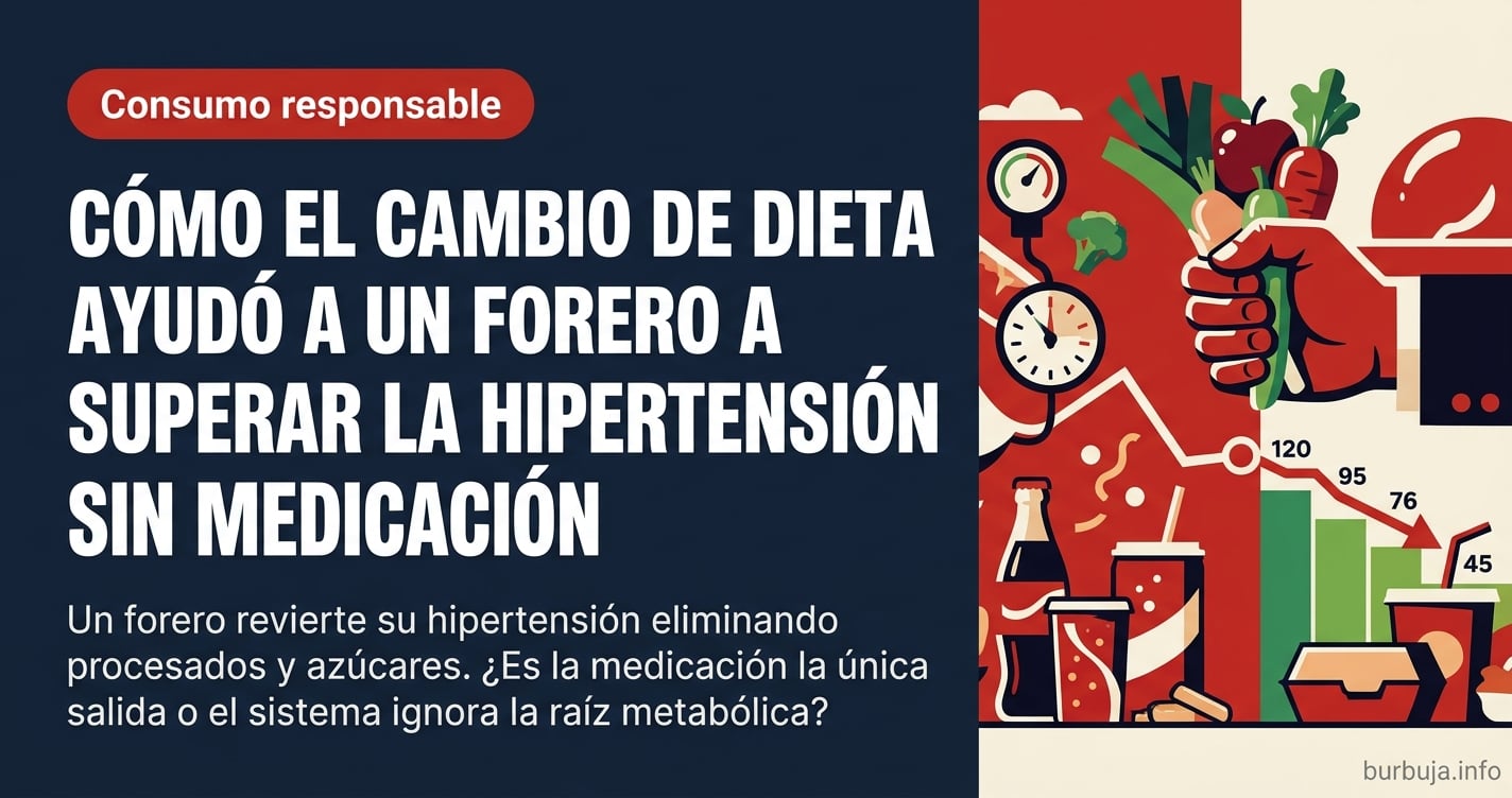 Un forero revierte su hipertensión eliminando procesados y azúcares. ¿Es la medicación la única salida o el sistema ignora la