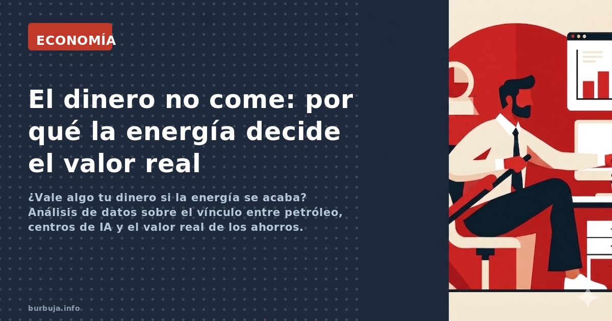 ¿Vale algo tu dinero si la energía se acaba? Análisis de datos sobre el vínculo entre petróleo, centros de IA y el valor real