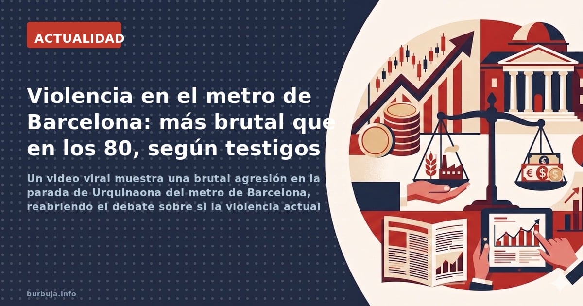 Un video viral muestra una brutal agresión en la parada de Urquinaona del metro de Barcelona, reabriendo el debate sobre si l