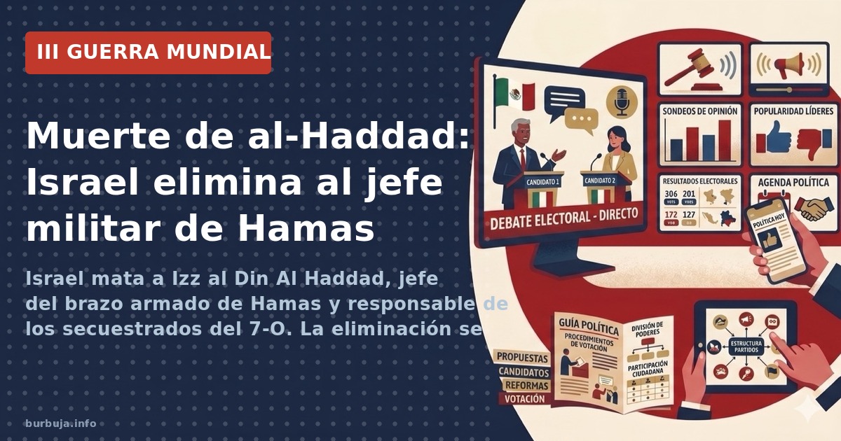 Israel mata a Izz al Din Al Haddad, jefe del brazo armado de Hamas y responsable de los secuestrados del 7-O. La eliminación 