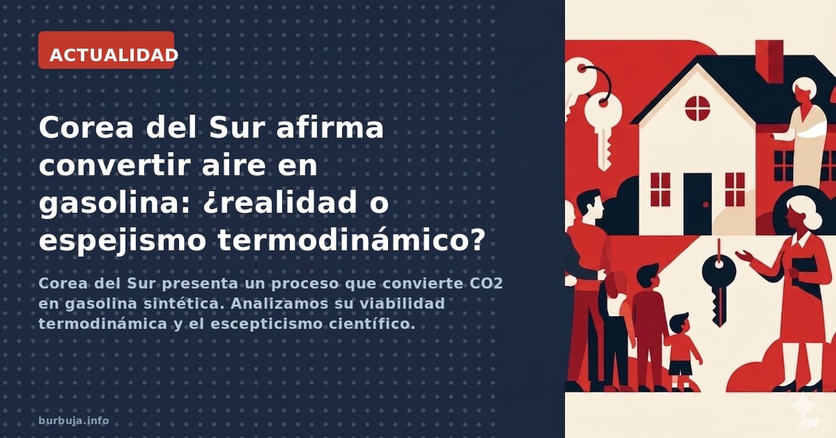 Corea del Sur presenta un proceso que convierte CO2 en gasolina sintética. Analizamos su viabilidad termodinámica y el escept