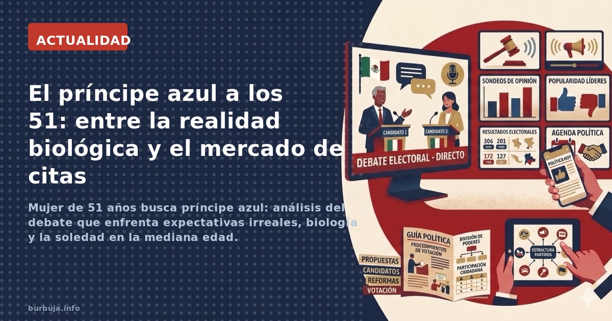 Mujer de 51 años busca príncipe azul: análisis del debate que enfrenta expectativas irreales, biología y la soledad en la med