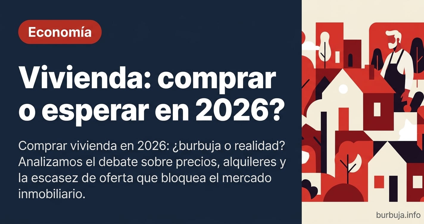 Comprar o esperar en 2026: el debate sobre la vivienda en España donde los datos desmienten el relato oficial de una correcci