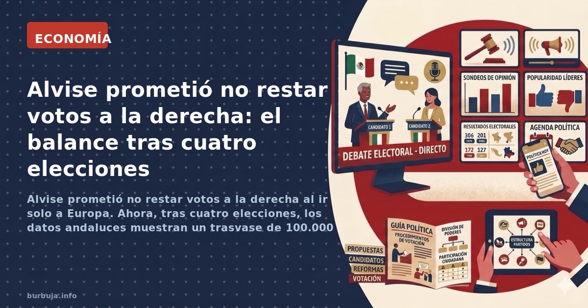 Alvise prometió no restar votos a la derecha al ir solo a Europa. Ahora, tras cuatro elecciones, los datos andaluces muestran