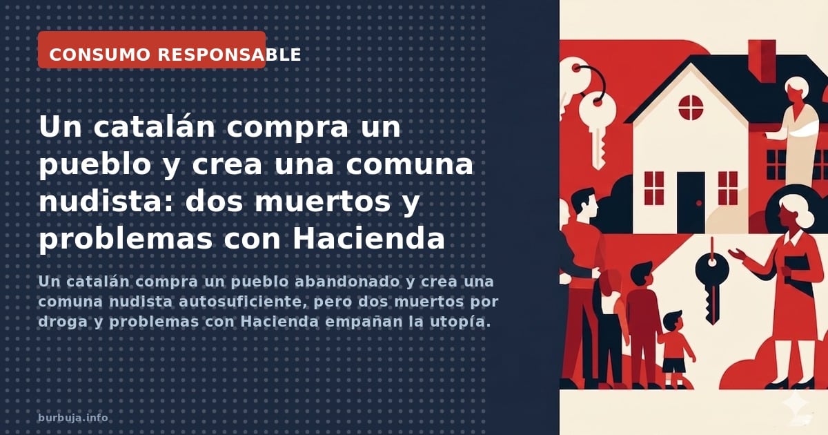 Un catalán compra un pueblo abandonado y crea una comuna nudista autosuficiente, pero dos muertos por droga y problemas con H
