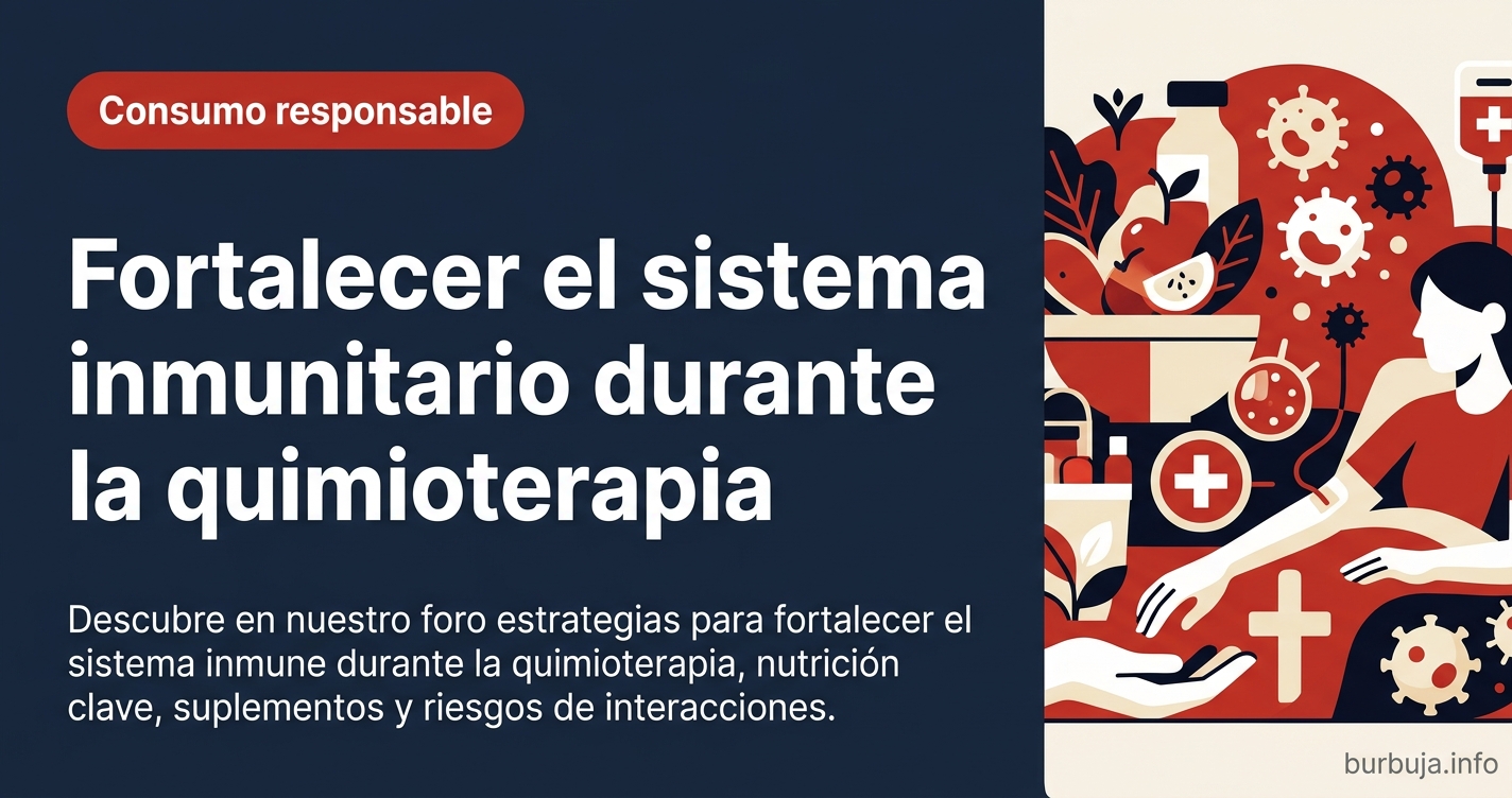 Descubre en nuestro foro estrategias para fortalecer el sistema inmune durante la quimioterapia, nutrición clave, suplementos