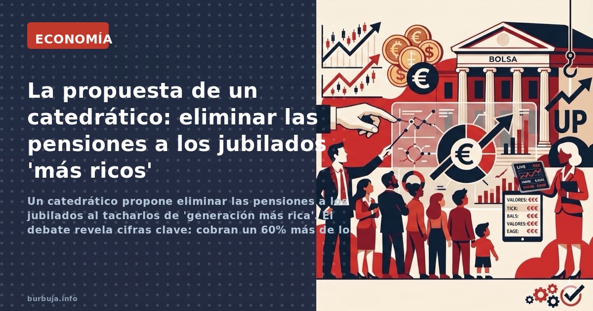 Un catedrático propone eliminar las pensiones a los jubilados al tacharlos de 'generación más rica'. El debate revela cifras 