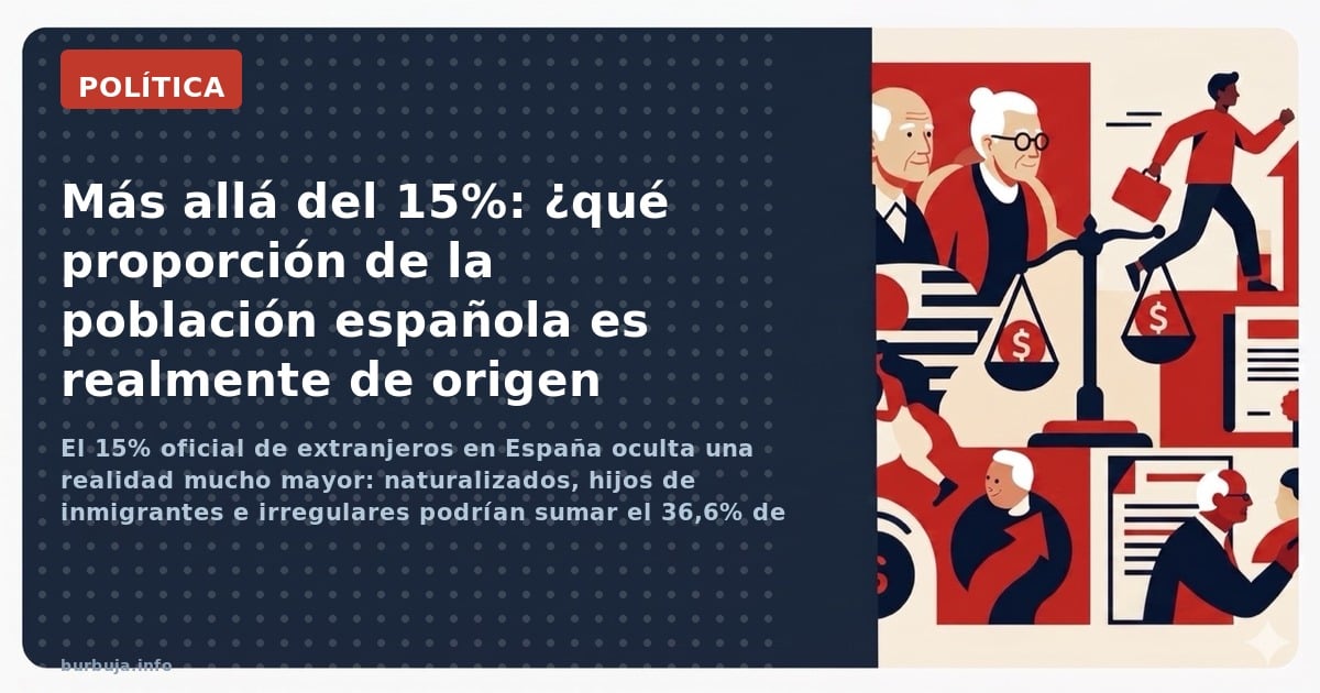 El 15% oficial de extranjeros en España oculta una realidad mucho mayor: naturalizados, hijos de inmigrantes e irregulares po
