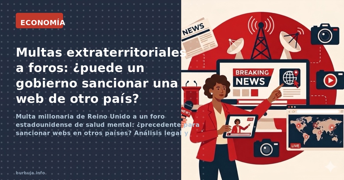 Multa millonaria de Reino Unido a un foro estadounidense de salud mental: ¿precedente para sancionar webs en otros países? An