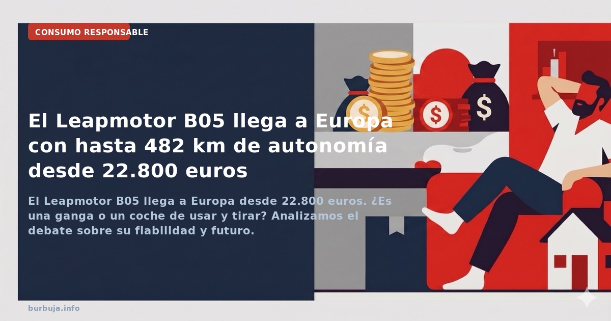 El Leapmotor B05 promete 482 km desde 22.800 euros. ¿Es el nuevo coche del pueblo o una lavadora con ruedas? Analizamos el de