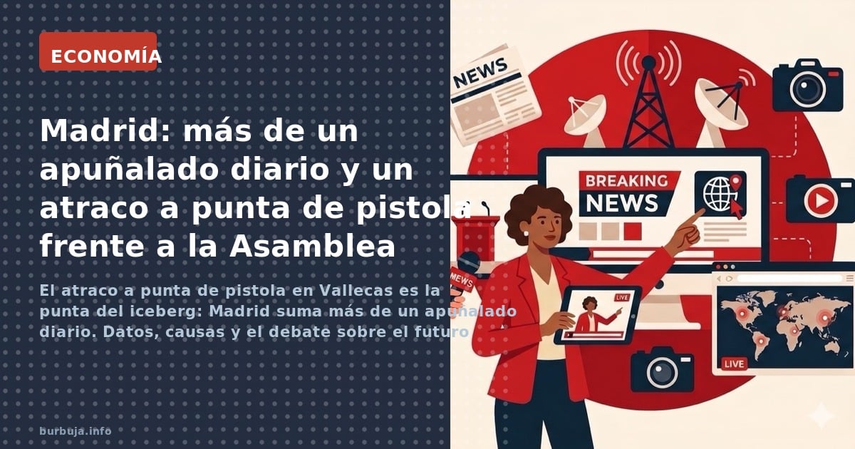 El atraco a punta de pistola en Vallecas es la punta del iceberg: Madrid suma más de un apuñalado diario. Datos, causas y el 