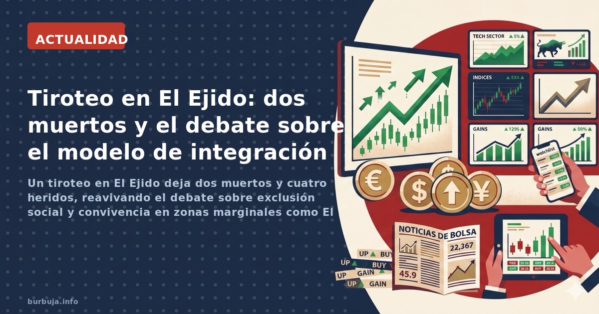 Un tiroteo en El Ejido deja dos muertos y cuatro heridos, reavivando el debate sobre exclusión social y convivencia en zonas 