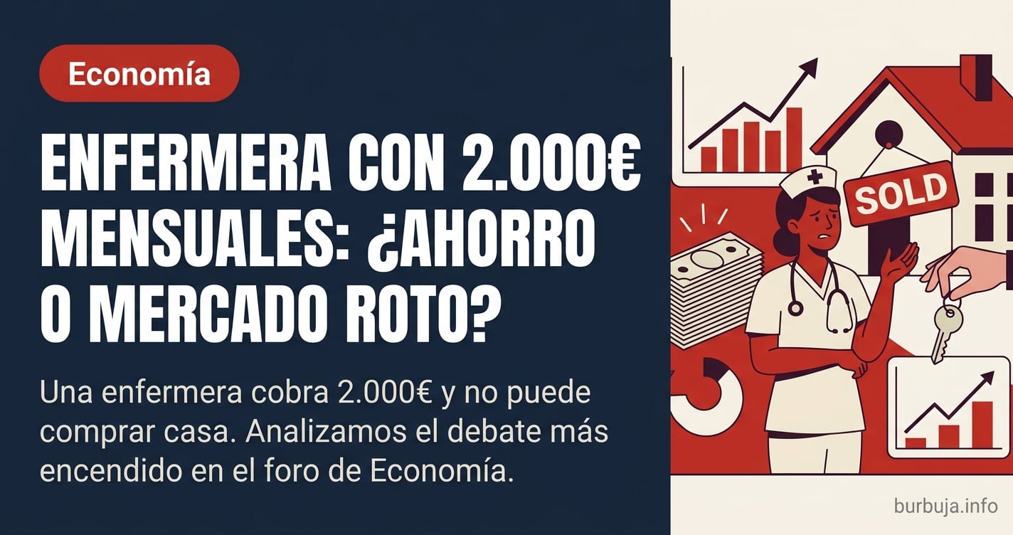 Una enfermera viral con 2.000 euros al mes no puede comprar vivienda. En Burbuja.info diseccionamos si es falta de sueldo o e