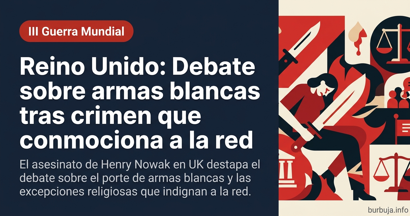 Un asesinato en UK reabre el debate sobre el porte de armas blancas bajo excusas religiosas. Análisis de la doble vara de med