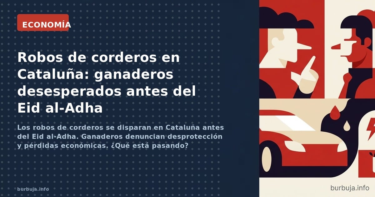Los robos de corderos se disparan en Cataluña antes del Eid al-Adha. Ganaderos denuncian desprotección y pérdidas económicas.