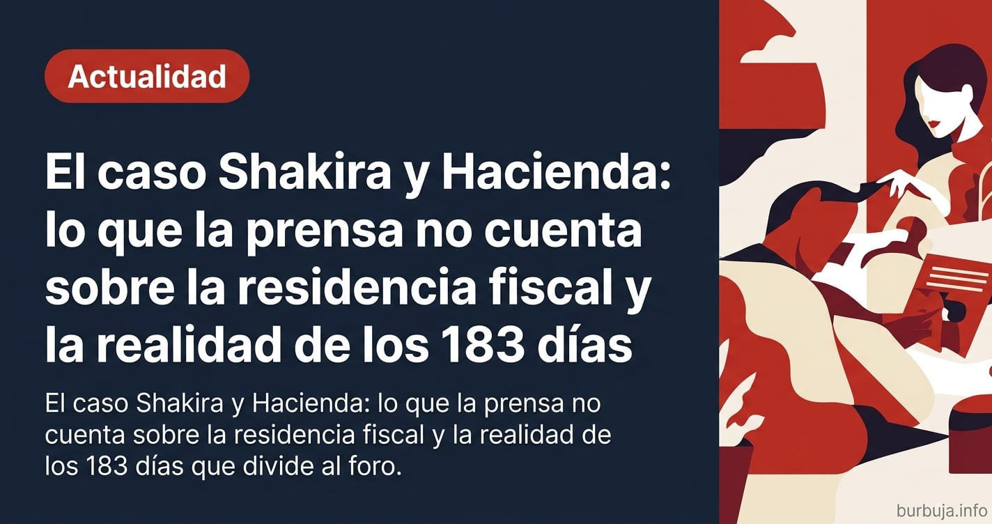 El caso Shakira y Hacienda: lo que la prensa no cuenta sobre la residencia fiscal y la realidad de los 183 días que divide al