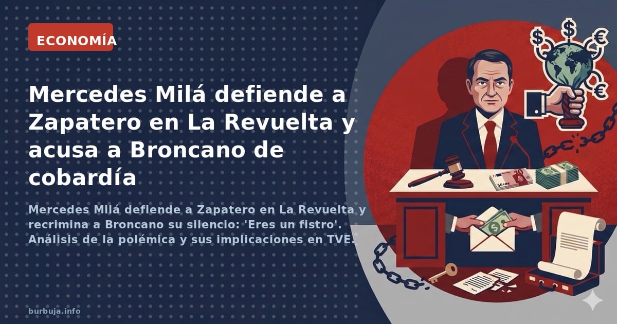 Mercedes Milá defiende a Zapatero en La Revuelta y recrimina a Broncano su silencio: 'Eres un fistro'. Análisis de la polémic